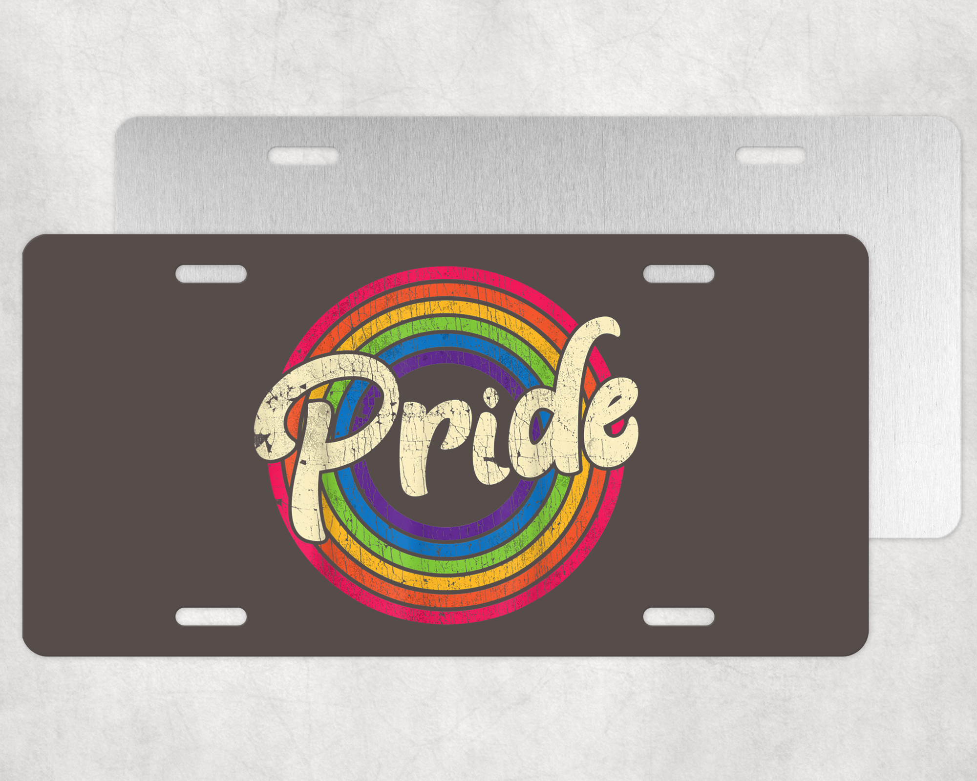 Pride License Plate Mockup