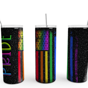 Pride Flag Tumbler Mockup