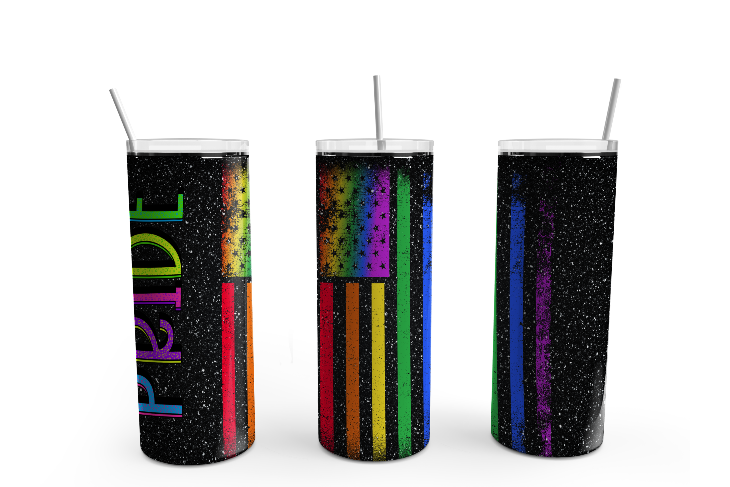 Pride Flag Tumbler Mockup