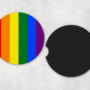 Rainbow Car Coasters Mockup