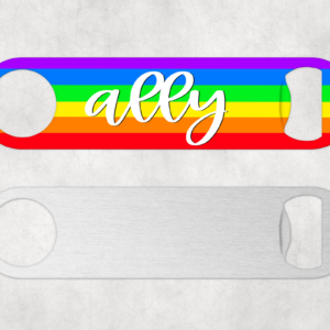 Ally Rainbow Bottle Opener Mockup