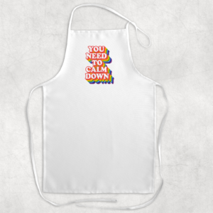 Calm Down Apron Mockup