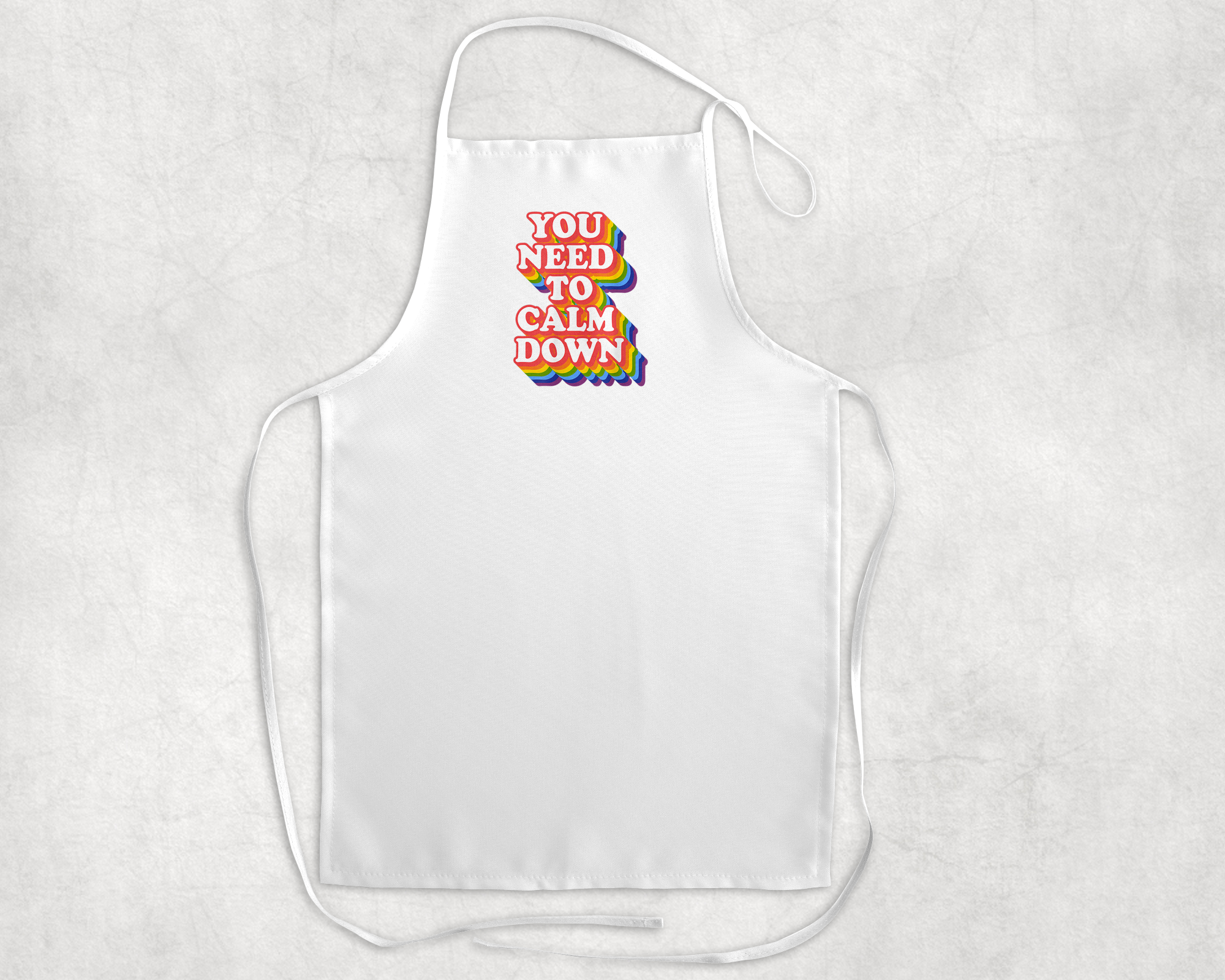 Calm Down Apron Mockup