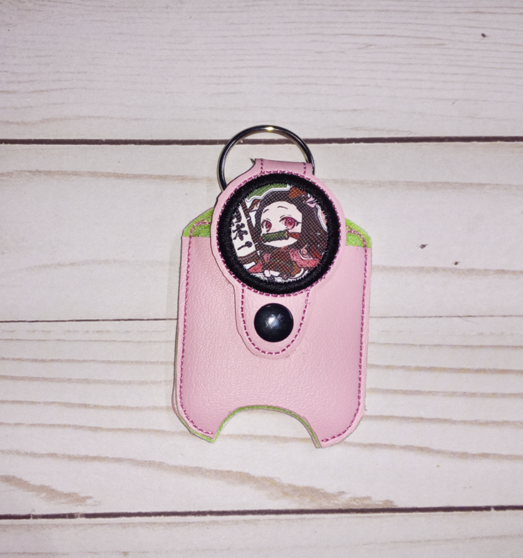 Applique Circle Hand Sanitizer Holder- back