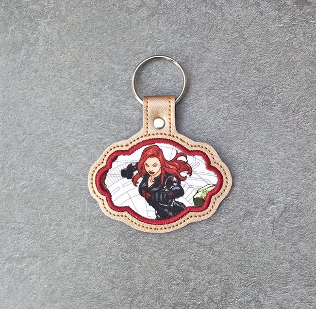 Applique Cartouche Key Fob