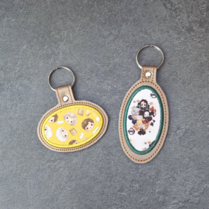 Applique Oval Key Fob