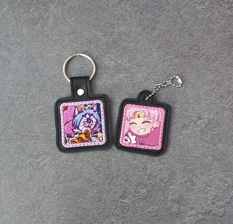 Applique Square Key Fob/ Dangle
