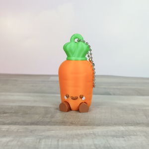 Articulated Kawaii Carrot Keychain