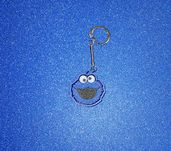 Cookie Munching Monster Clicker Keychain