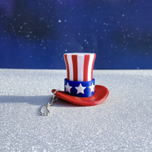 Uncle Sam's Top Hat Clicker Keychain