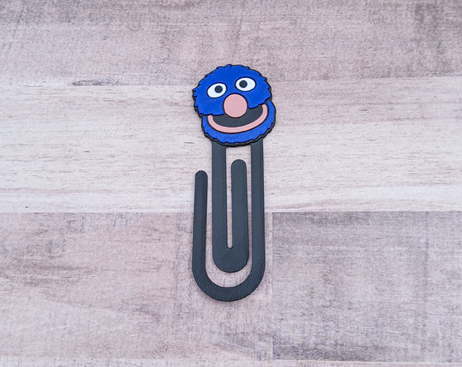 Blue Monster Jumbo Paperclip Bookmark