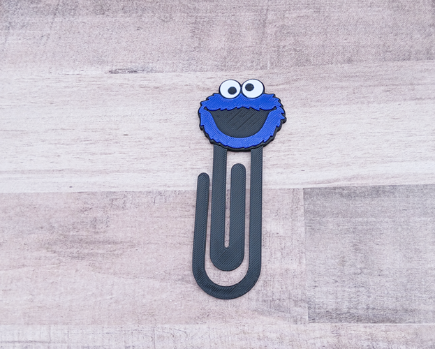 Cookie Munching Monster Jumbo Paperclip Bookmark
