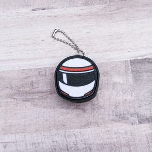 Racing Helmet Clicker Keychain