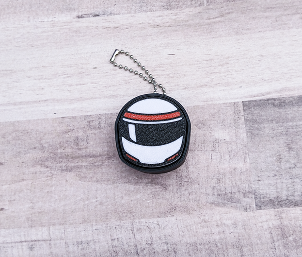 Racing Helmet Clicker Keychain