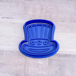 Uncle Sam's Top Hat w/Open Stars Cookie Cutter & Stamp
