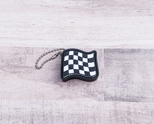 Racing Flag Clicker Keychain
