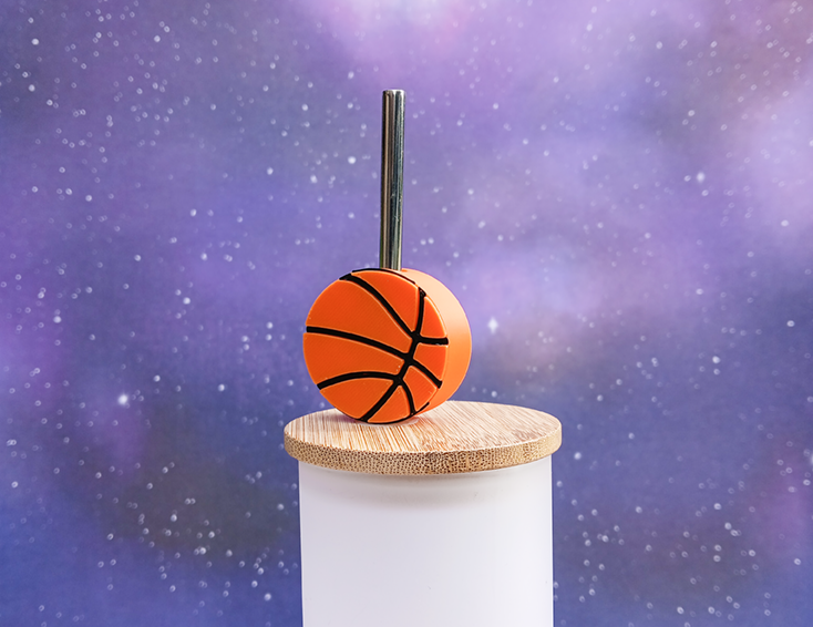 Basketball Straw Topper