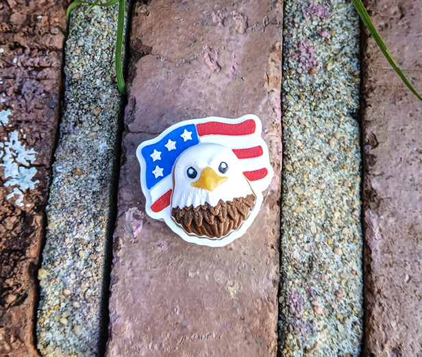 American Flag Bald Eagle Clicker