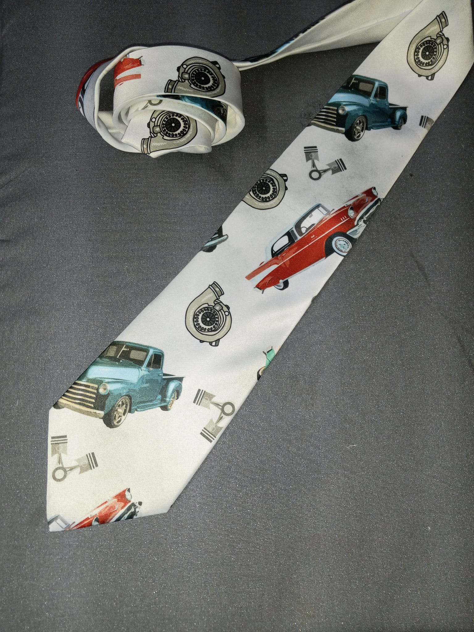 Custom Printed Car Necktie Mockup