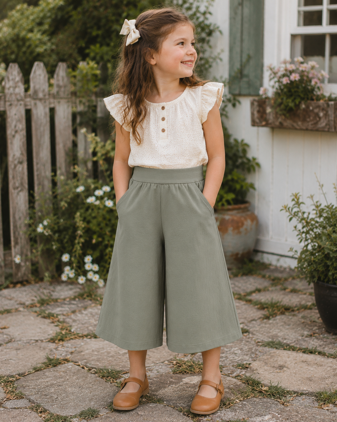 Custom Pixie Culotte Pants Mockup