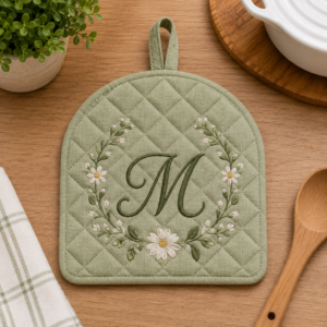 Custom Embroidered Arch Pot Holder