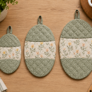 Custom Embroidered Oval Pot Holder