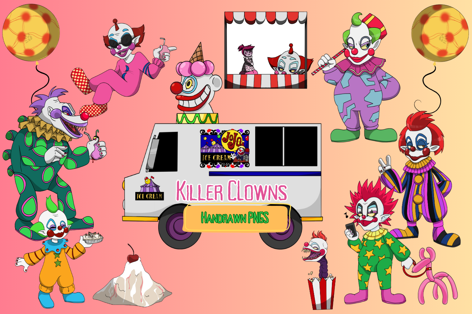 Space Klowns Clip Art