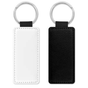 Custom Printed Faux Leather Rectangle Keychain