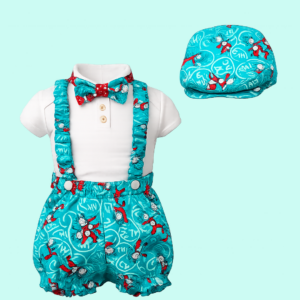 Custom Pixie Suspender Shorts - Seuss