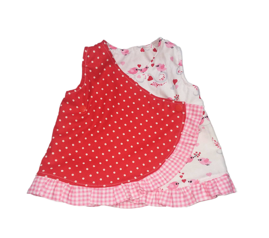 Custom Reversible Petal Wrap Tunic- Baby