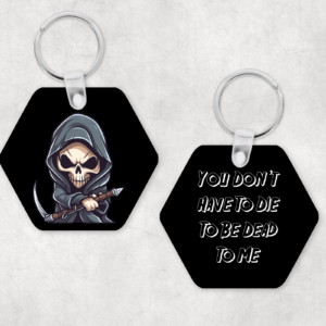 Custom Printed Hexagon MDF Keychain