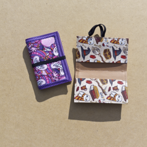 Appliqued Double Pocket Card Wallet