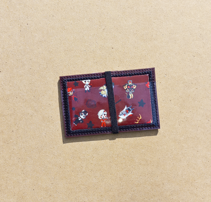 Appliqued Single Pocket Card Holder