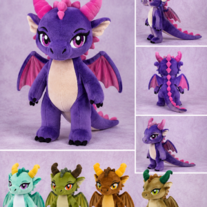 Anthro Dragon Plush Doll Mockup