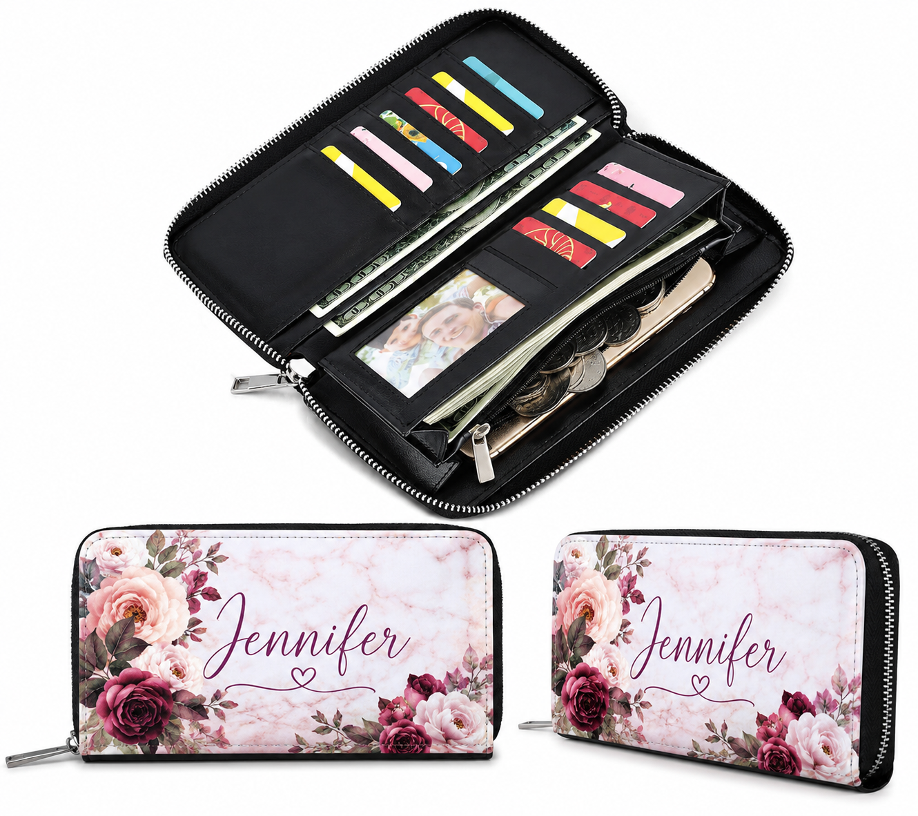 Custom Printed Women's Zip Wallet