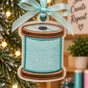 Thread Spool Ornament Mockup