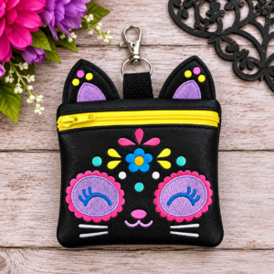 Sugar Kitty Zipper Pouch Mockup